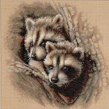 Схема вышивки «Еноты»