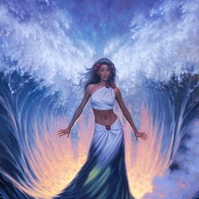 Схема вышивки «женщина  богиня»