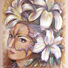 Схема вышивки «девушка»