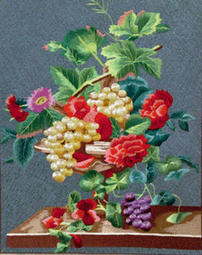 серия "букеты" - цветы.букет.виноград - предпросмотр