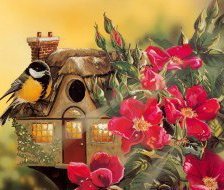 Схема вышивки «птичий домик»