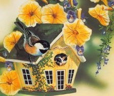 Схема вышивки «птичий домик»