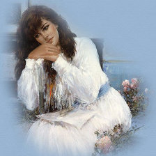 Схема вышивки «Задумчивость....»