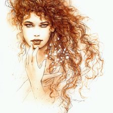 Схема вышивки «Загадочный взгляд женщины»