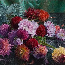 Схема вышивки «георгины»