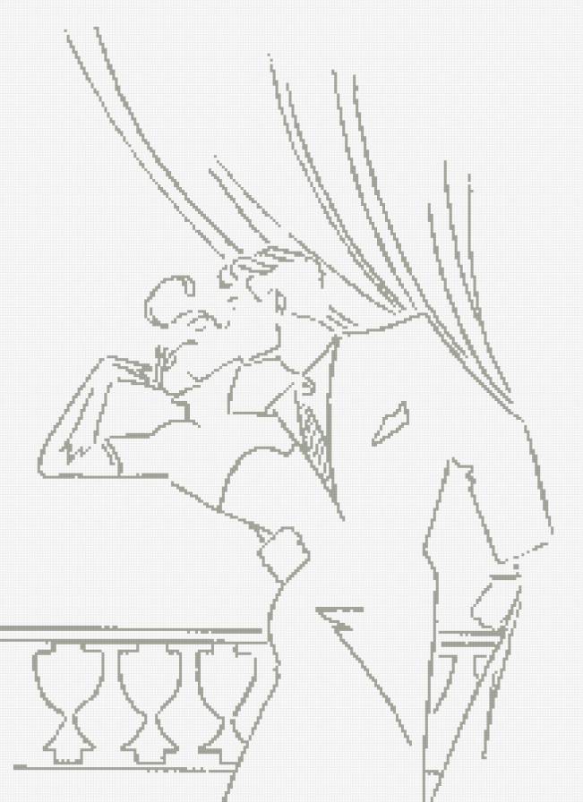 Поцелуй украдкой... - поцелуй, монохром - предпросмотр