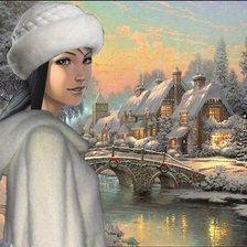 Схема вышивки «Пришла зима»