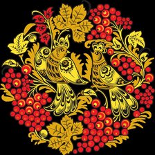 Схема вышивки «хохлома тарелка 3»