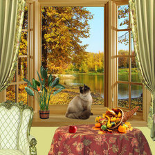 Схема вышивки «Вид из окна 4»