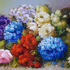 Схема вышивки «цветы»