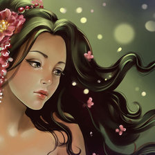 Схема вышивки «девушка»