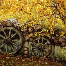 Схема вышивки «осень на дворе»