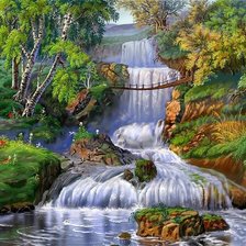 Схема вышивки «водопад»