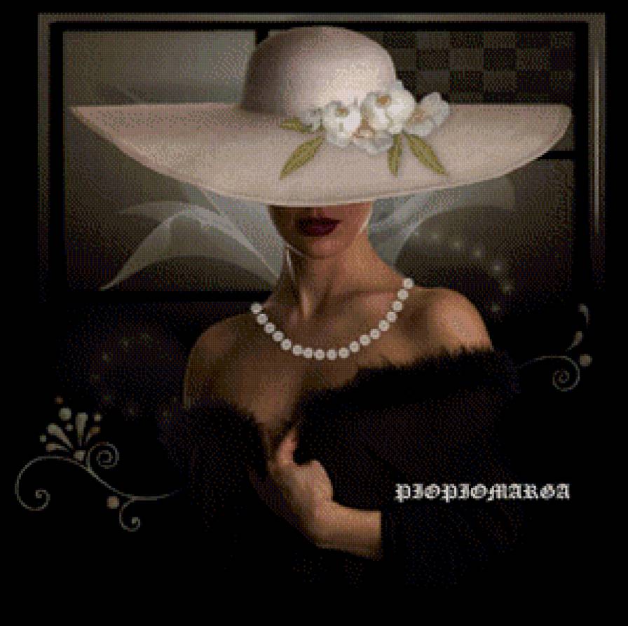 Дама в шляпе - предпросмотр