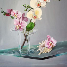 Схема вышивки «орхидея»