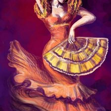 Схема вышивки «танцовщица»