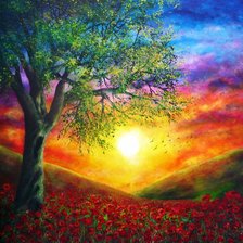 Схема вышивки «пейзаж»