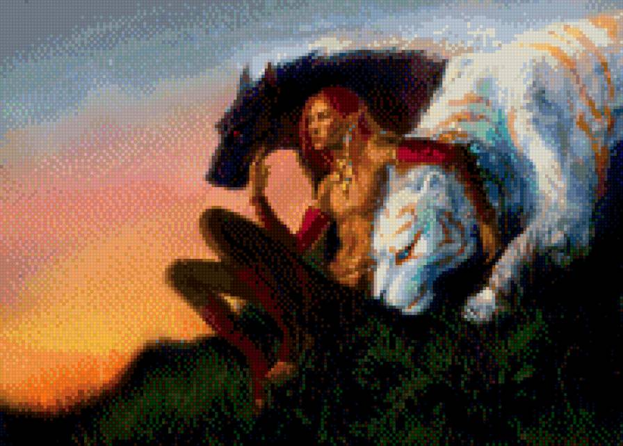 эльф и звери - фэнтези, эльф - предпросмотр