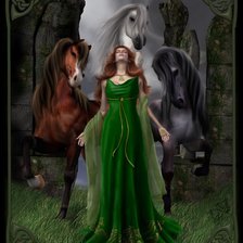 Схема вышивки «повелительница лошадей»