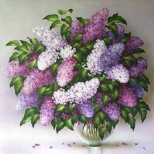 Схема вышивки «сирень»