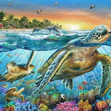 Схема вышивки «подводный мир»