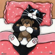 Схема вышивки «подушка .кот»