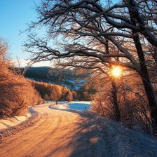 Схема вышивки «Зимняя дорога»