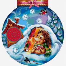 Схема вышивки «ежик»