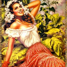 Схема вышивки «девушка»