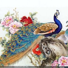 Схема вышивки «Павлины»