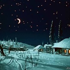 Схема вышивки «Ночное село»