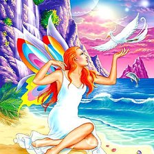 Схема вышивки «Птица счастья завтрашнего дня»