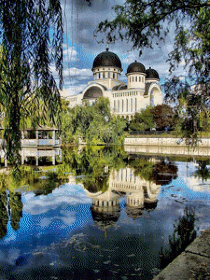 храм с отражением - река, церковь, собор, храм, часовня - предпросмотр