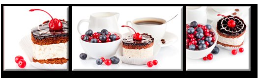 Триптих для кухни"Десерт" - кухня, триптих - оригинал