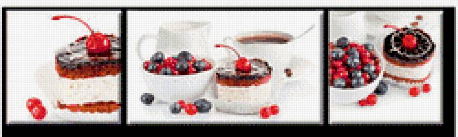Триптих для кухни"Десерт" - триптих, кухня - предпросмотр