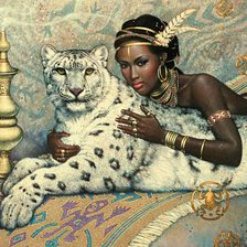 Схема вышивки «женщина  богиня»