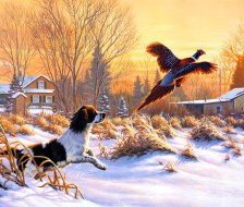 Схема вышивки «охота»