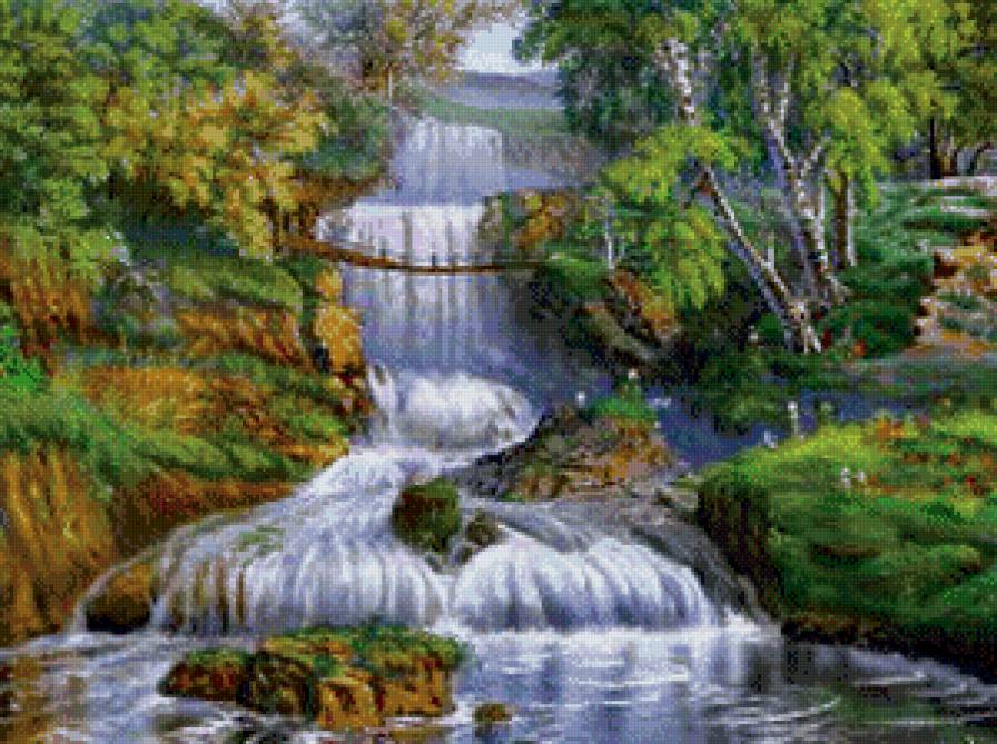 каскад - пейзаж, природа, водопад, каскад - предпросмотр