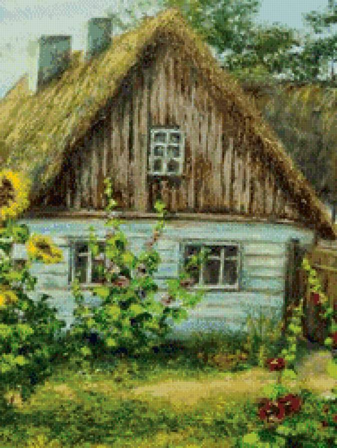 деревенский домик - домик - предпросмотр