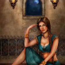 Схема вышивки «танцовщица»