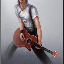 Схема вышивки «Гитарист»