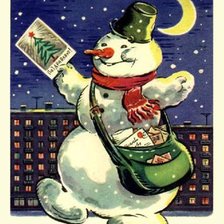 Схема вышивки «Новогодний почтальон»