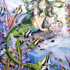 Схема вышивки «русалка»