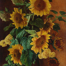 Схема вышивки «подсолнухи»