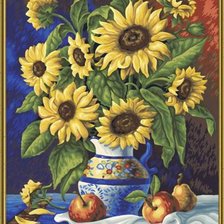 Схема вышивки «букет подсолнухов»