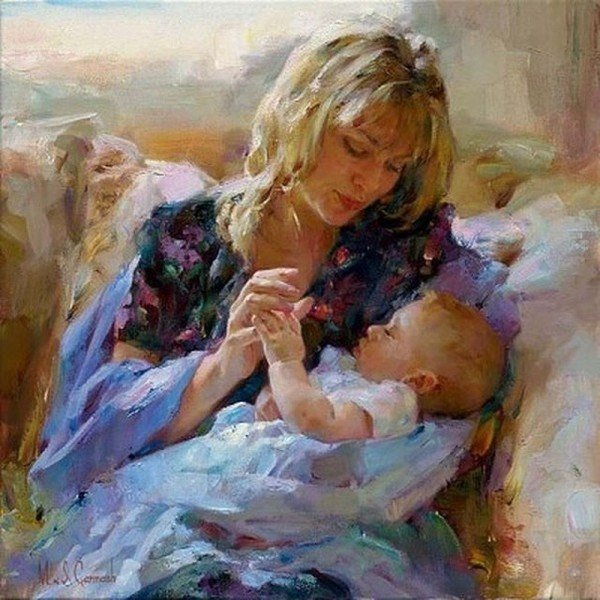 мать и детя - люди - оригинал