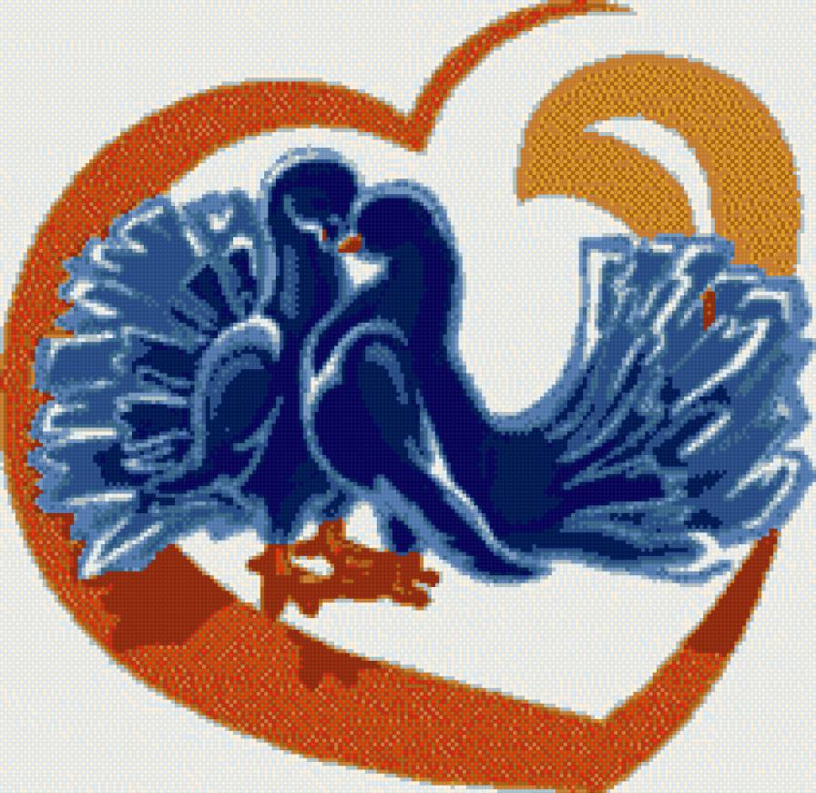 голуби - свадьба, сердце, птицы - предпросмотр