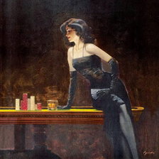 Схема вышивки «парные картины "в казино"»