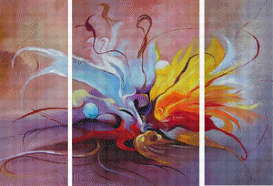 Триптих "Абстракция" - триптих, абстракция - предпросмотр