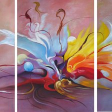 Схема вышивки «Триптих "Абстракция"»